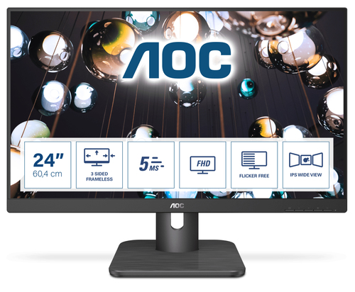 AOC E1 24E1Q Monitor PC 60,5 cm (23.8″) 1920 x 1080 Pixel Full HD LED Nero