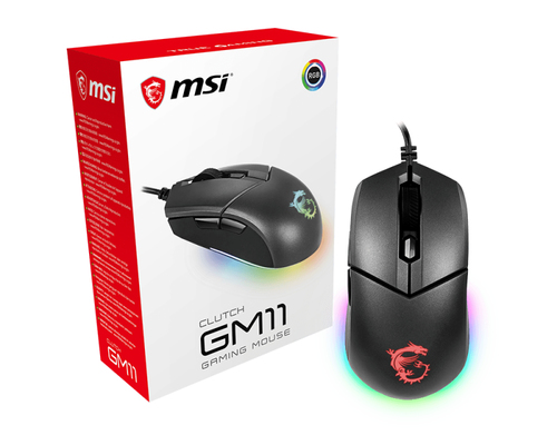 MSI Clutch GM11 mouse Mancino USB tipo A Ottico 5000 DPI