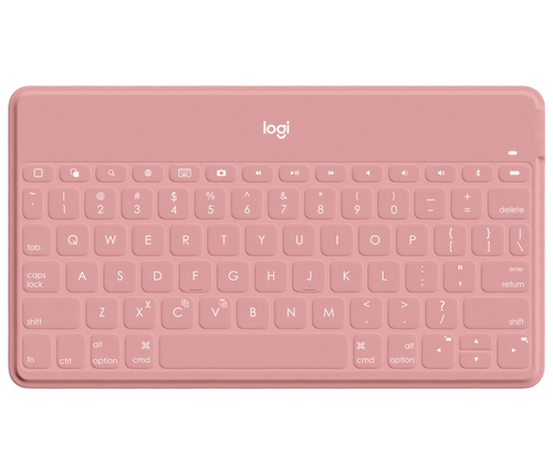 Logitech Keys-To-Go Tastiera Bluetooth, Sottile e Leggera, per iPhone, iPad, Apple TV e tutti i dispositivi iOS. Rosa
