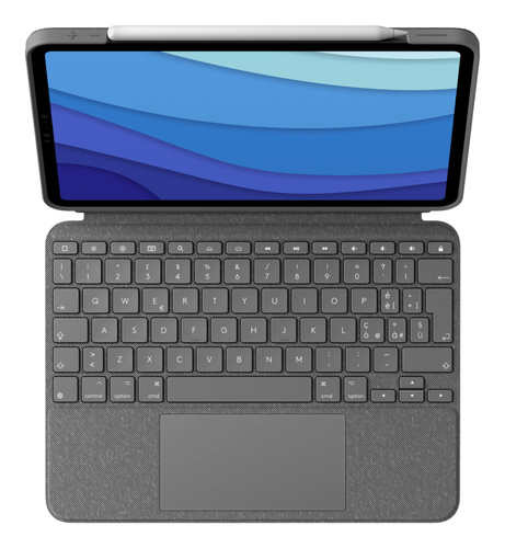 Logitech Combo Touch Custodia con Tastiera per iPad Pro 11 pollici (1a, 2a, 3a gen – 2018, 2020, 2021) – Tastiera Retroilluminat