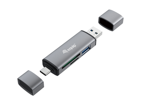Equip 245460 lettore di schede USB 3.2 Gen 1 (3.1 Gen 1) Type-A/Type-C Grigio